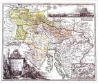 HOMANN,  JOHANN BAPTIST: MAP OF THE DUCHY OF CARNIOLA,  WINDISCH MARK AND ISTRIA